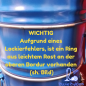 Preview: 12 Liter Blau Hobbock / Deckelfass mit Innenlackierung Stahlfass Fass Mülleimer Eimer
