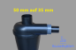 Preview: 50 auf 35mm (Außen-Ø) Reduzierung PVC-U Adapter für Zyklonabscheider