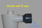Preview: 50 auf 75 mm (Außen-Ø) Reduzierung PVC-U Adapter für Zyklonabscheider