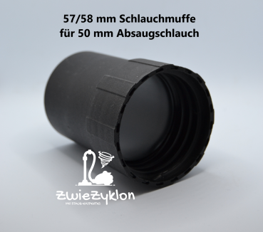 Anschlussmuffe für 50 mm Saugschlauch auf 57 / 58 mm (Außen-Ø) z.B. Nilfisk , Shopvac, Festool, Hilti