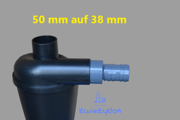 50 auf 38 mm (AußenØ) PVC Reduzierung Adapter Tülle für Zyklonabscheider