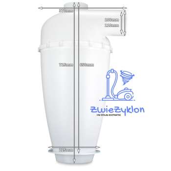 XXL Zyklonabscheider Typ-6 EINZELN 110/100 mm Weiß Staubabscheider