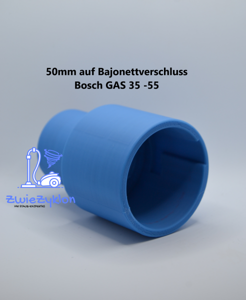 PLA Reduzieradapter 50 mm auf Bajonettverschluss für Bosch GAS 35 - 55, Kärcher NT